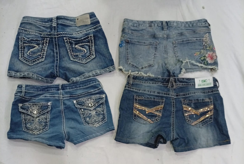 CR9352 Upcycled Y2K Mini Denim Shorts