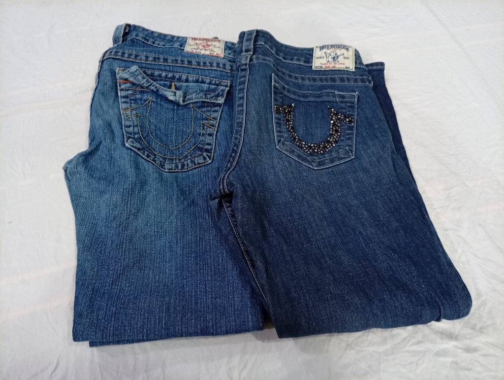 CR10838 Vintage True Religion Flare and Straight-Leg Jeans