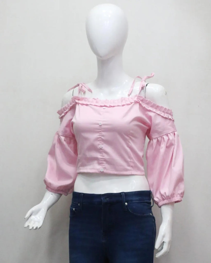 CR1576 “Blush Bloom” Upcycled Crop Top