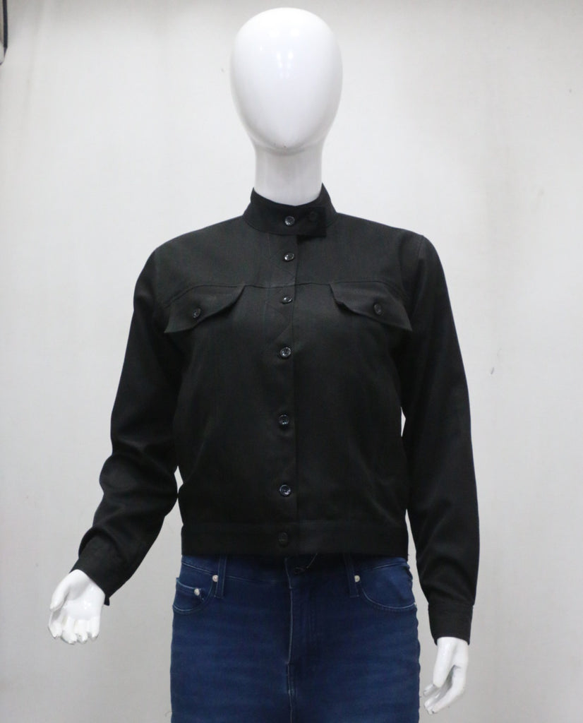 CR1866 UPCYCLED CROPPED UTILITY JACKET