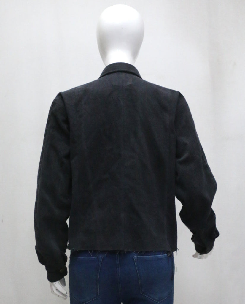 CR1880 UPCYCLED RAW EDGE DENIM JACKET