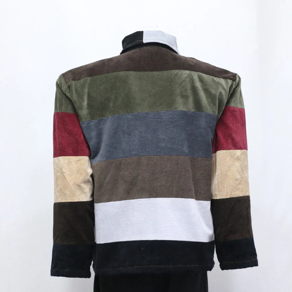 CR632 Upcycled Corduroy Color Block Carhartt Inpired Jacket