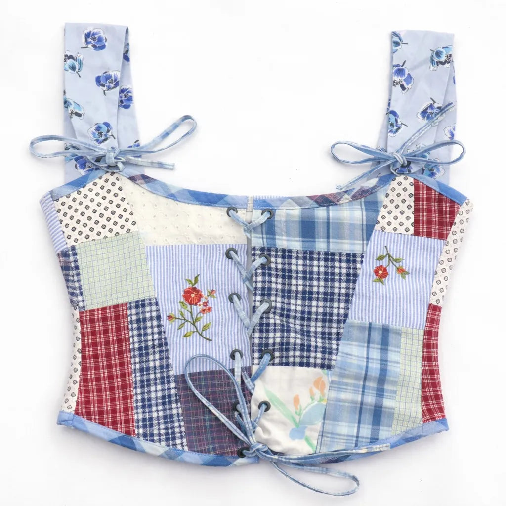 CR1501 Upcycled Patchwork Top