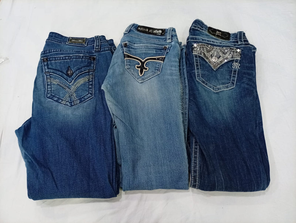 CR9933 Vintage Miss Me & Rock Revival Flare & Straight Jeans