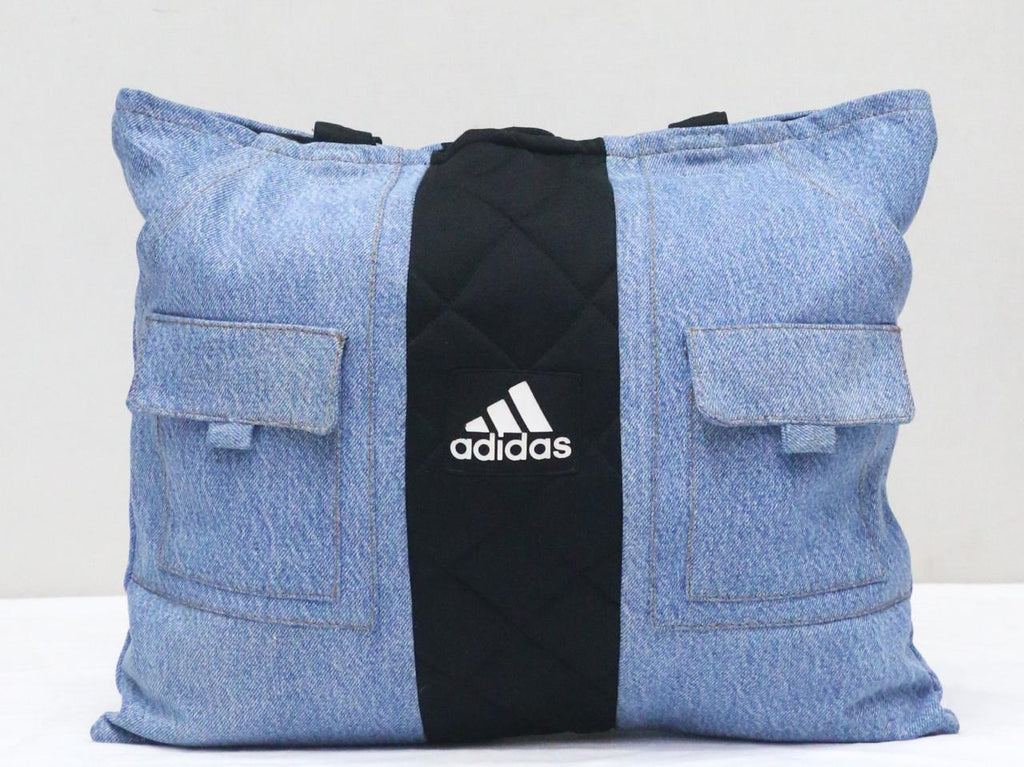 CR1812  UPCYCLED DENIM UTILITY TOTE BAG