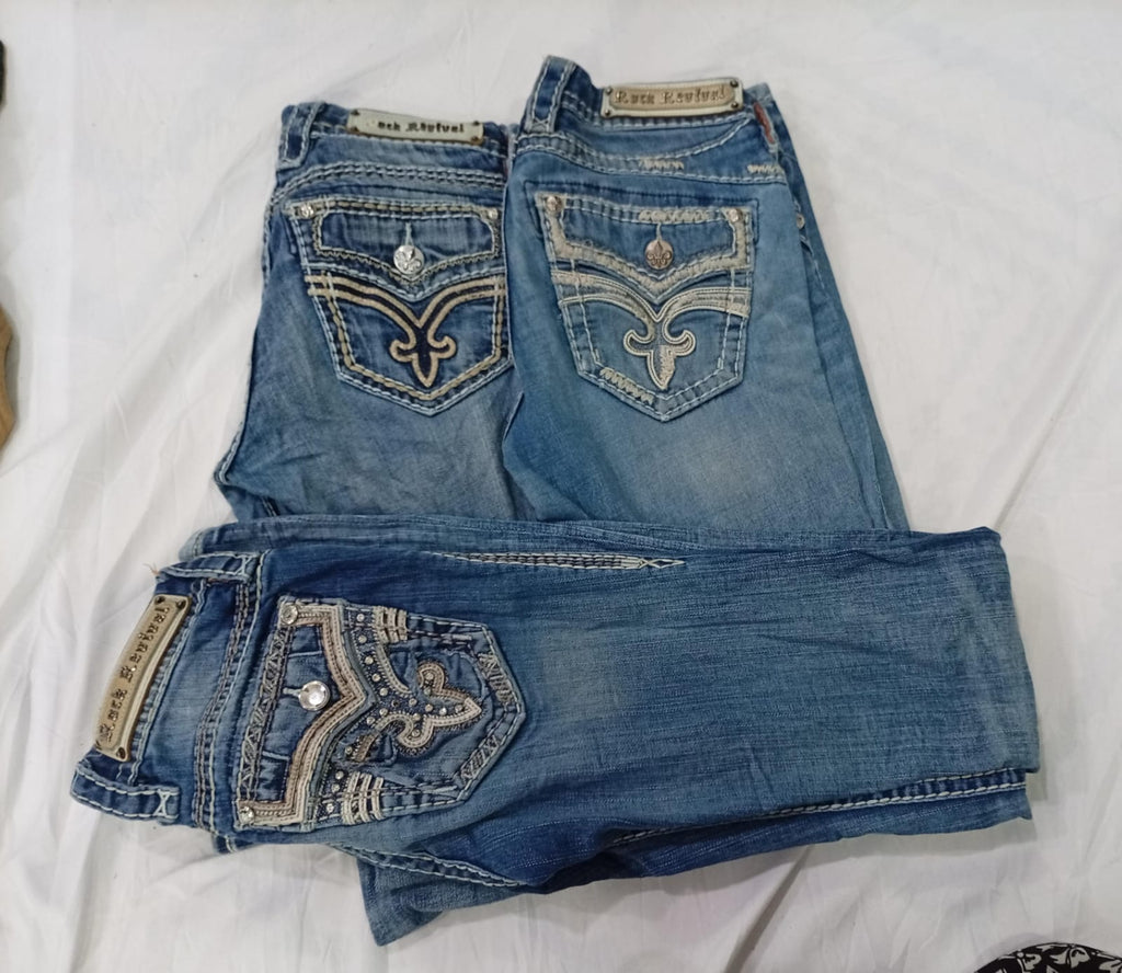 CR9699 Vintage Rock Revival Flare & Straight Jeans