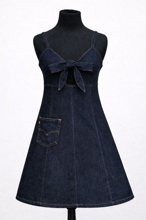CR2074 Upcycled Denim Dress