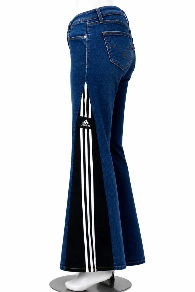 CR1565 Upcycled Sport Panel Flare Jeans