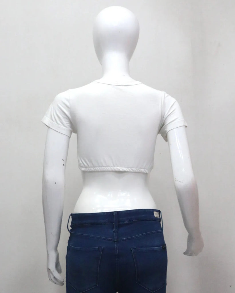 CR1530 Upcycled Cut-Out Crop Top
