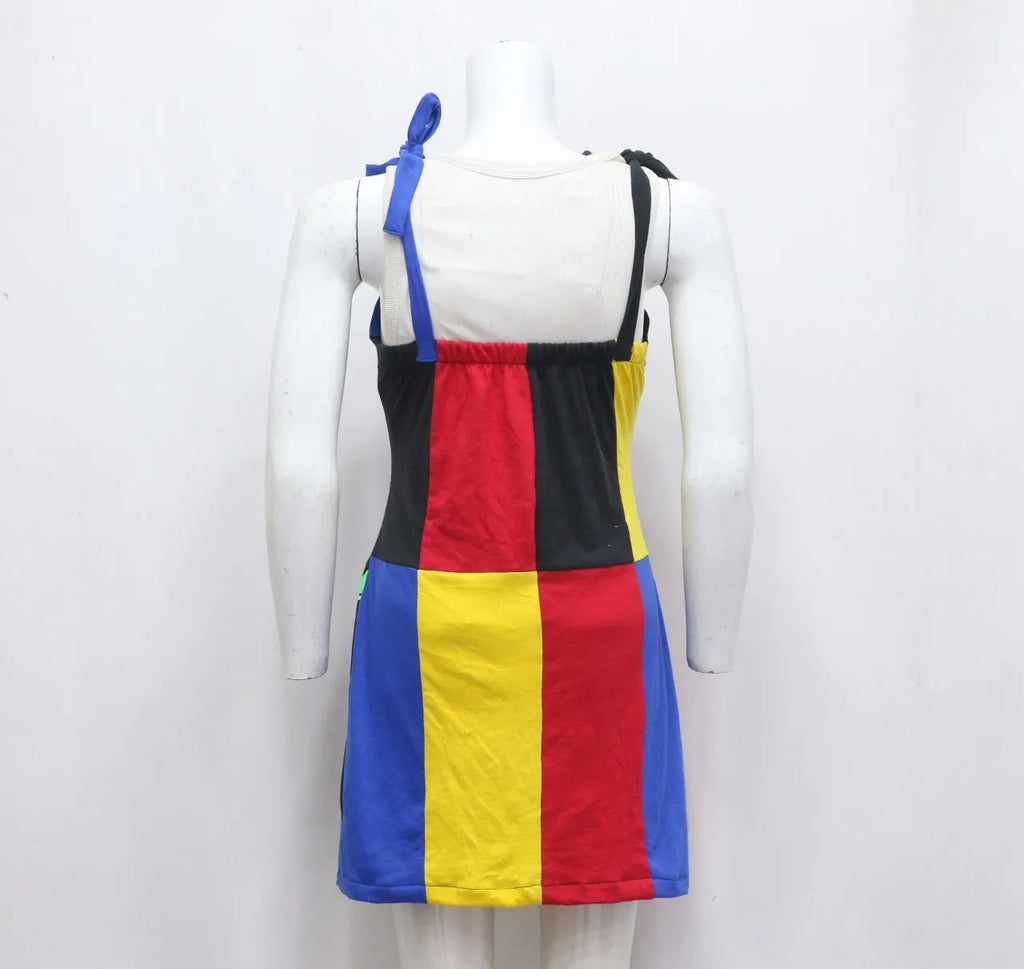 CR597 Upcycled Patchwork Fusion Mini Dress