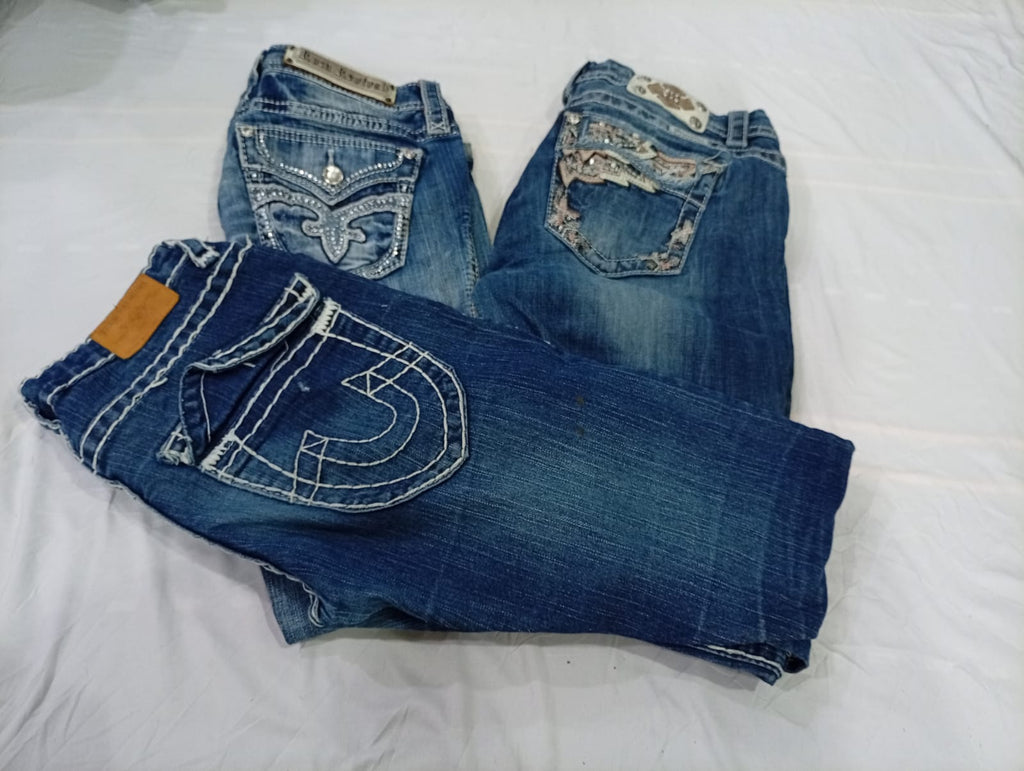 CR11058 Vintage Mix-Branded Flare and Straight-Leg Jeans