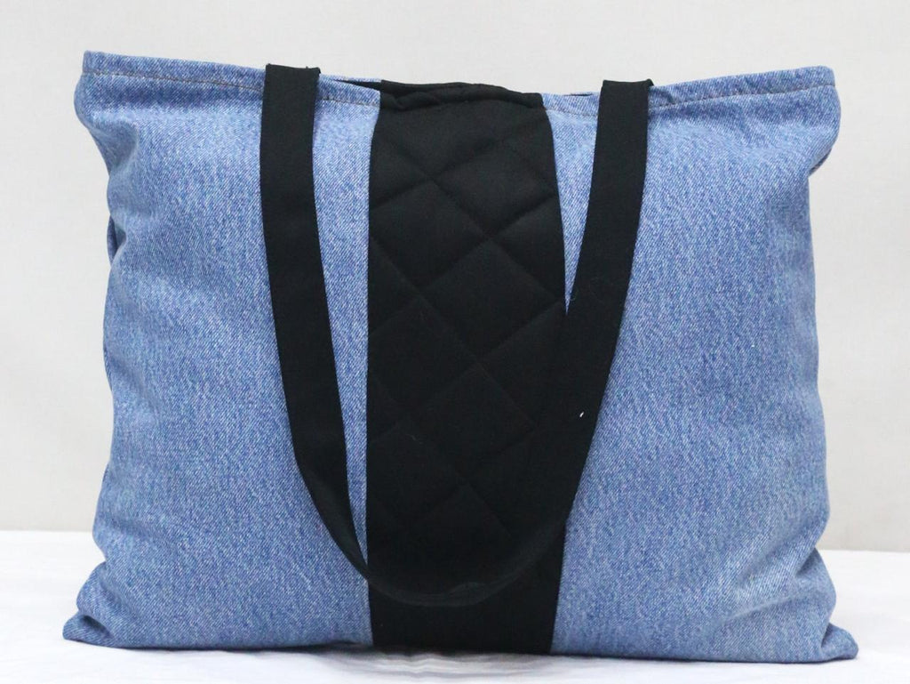 CR1812  UPCYCLED DENIM UTILITY TOTE BAG