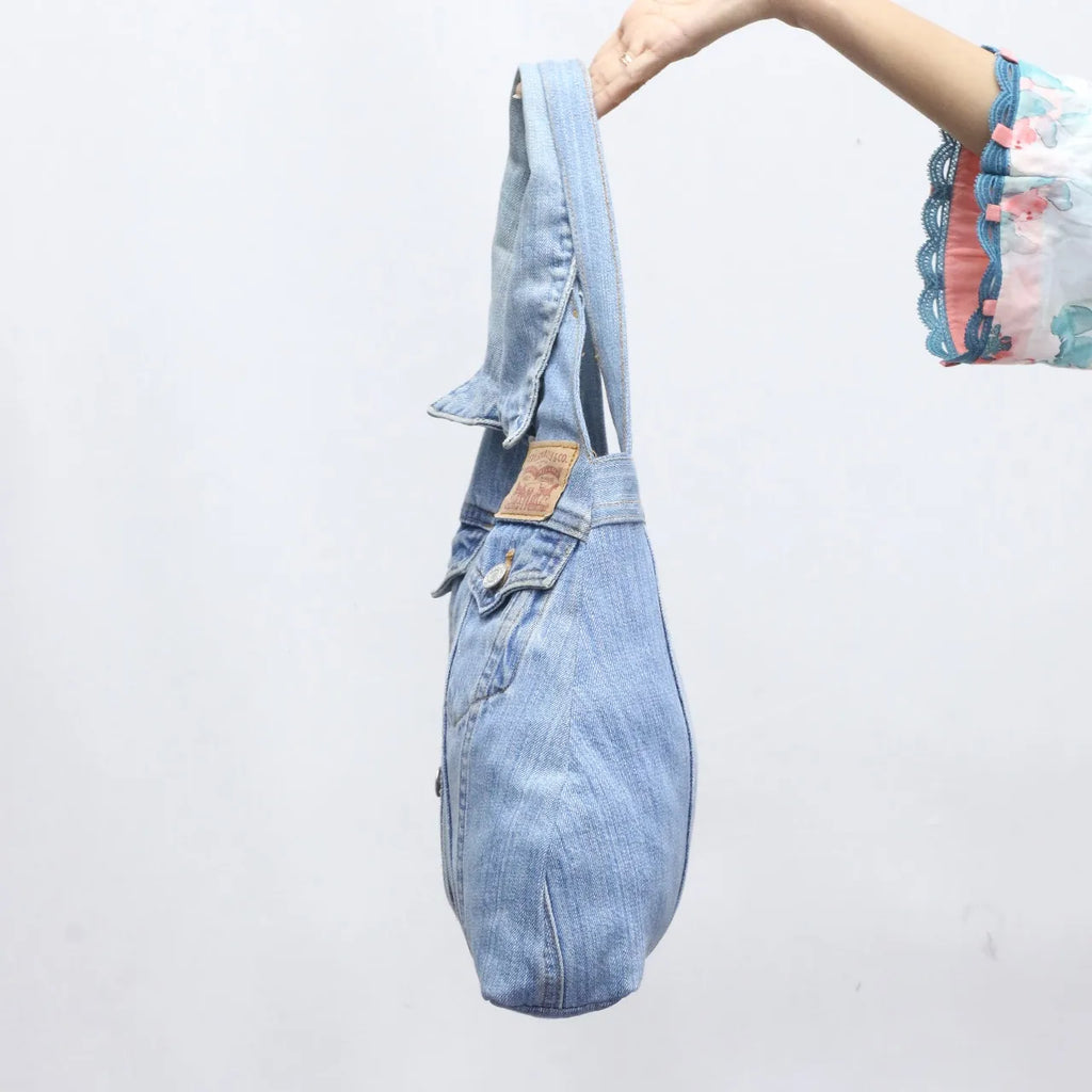 CR-917 Upcycled Denim Hand Bag – Rework Jacket Style Bag