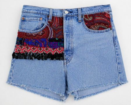CR2101 Upcycled Denim Shorts