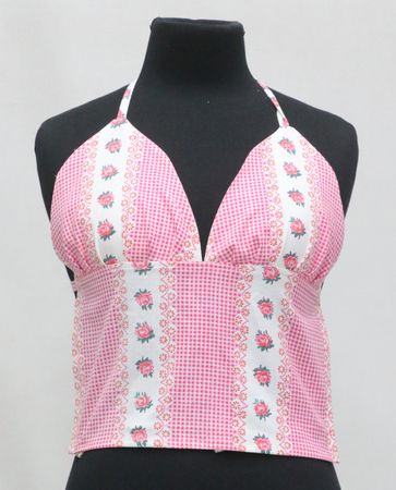 CR2133 Upcycled Halter Top