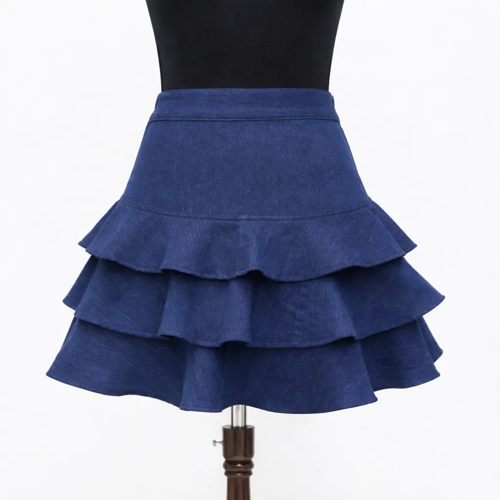 CR1601 Upcycled Denim Co-Ord Set