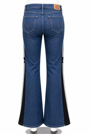 CR2152 Upcycled Sport Panel Flare Jeans