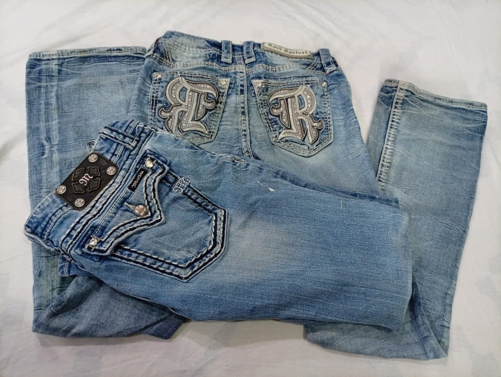 CR10215 Vintage Miss Me Flare and Straight Jeans