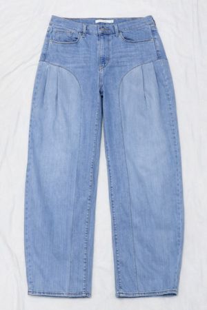 CR2107 UPCYCLED CONTRAST PANEL DENIM JEANS