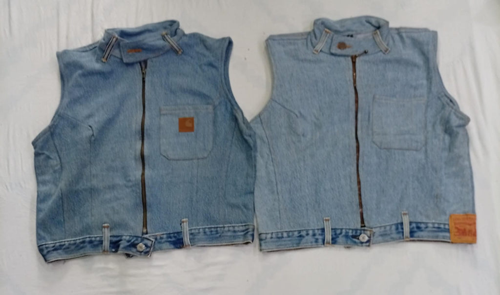 CR9195 Upcycled Denim Vests