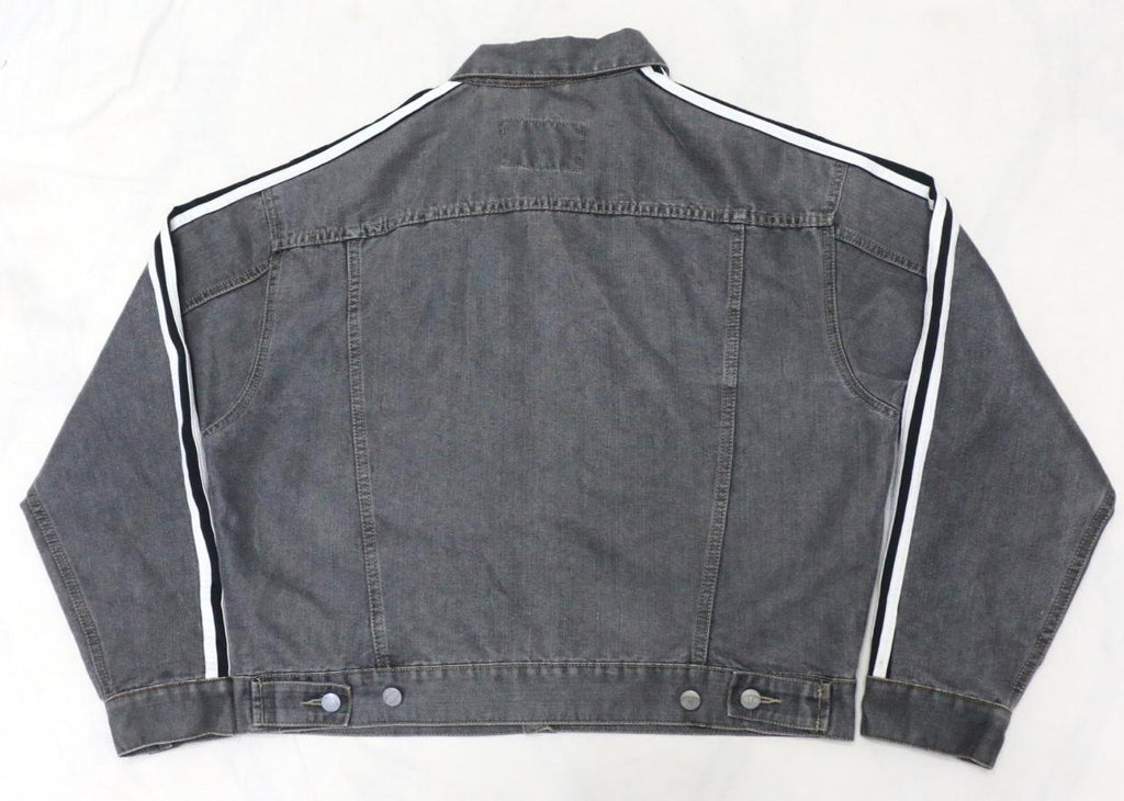 CR1811 UPCYCLED SPORT STRIPE DENIM JACKET
