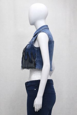 CR2075 Upcycled Cropped Vest