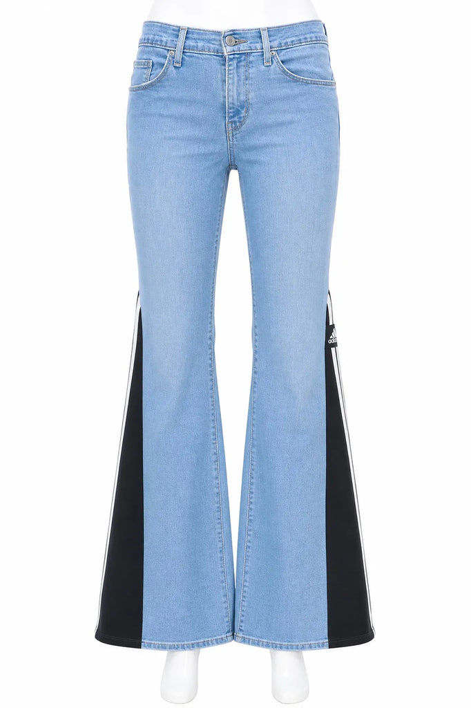 CR1564 Upcycled Sport Panel Flare Jeans