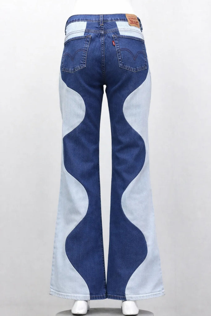 CR1125 Upcycled Contrast Panel Jeans