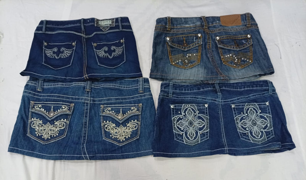 CR9549 Y2K Mini Denim Skirts