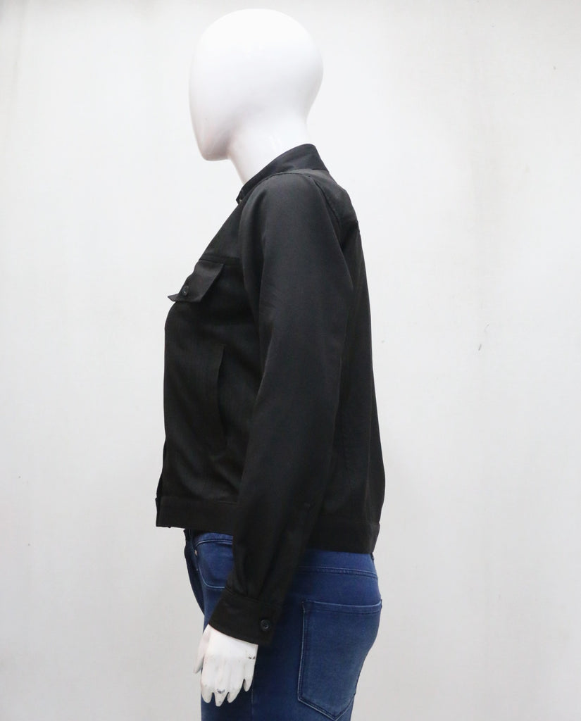CR1866 UPCYCLED CROPPED UTILITY JACKET