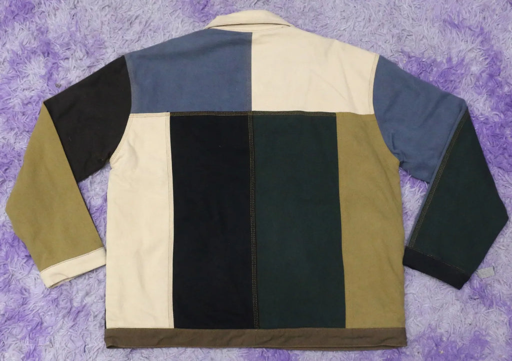 CR1438 Upcycled Earth Stripe Panel Jacket