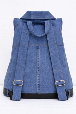 CR2130 Upcycled Denim Backpack