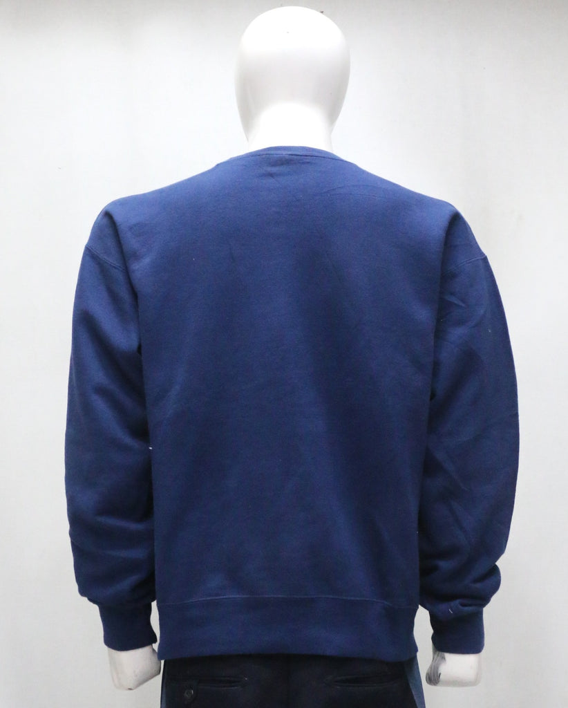 CR1977 UPCYCLED FLORAL APPLIQUÉ CREWNECK SWEATSHIRT