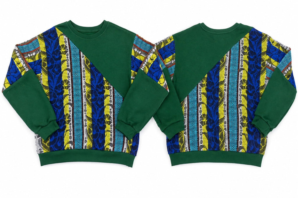 CR2008 UPCYCLED CONTRAST PANEL SWEATSHIRT