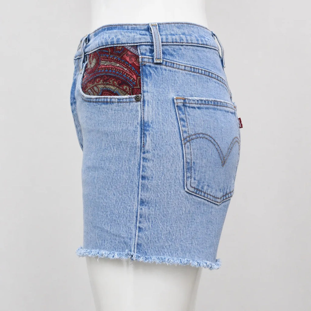 CR1529 Upcycled Denim Shorts