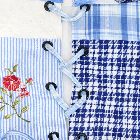 CR2132 Upcycled Patchwork Top