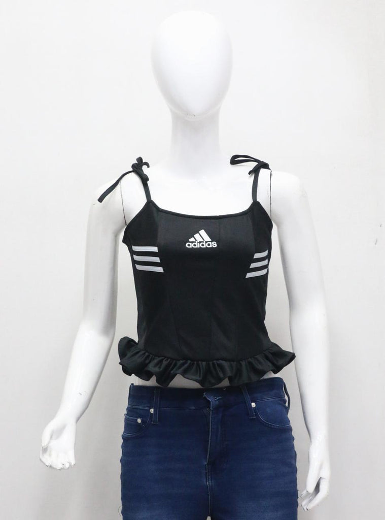 CR1829 UPCYCLED RUFFLE CORSET CAMI TOP