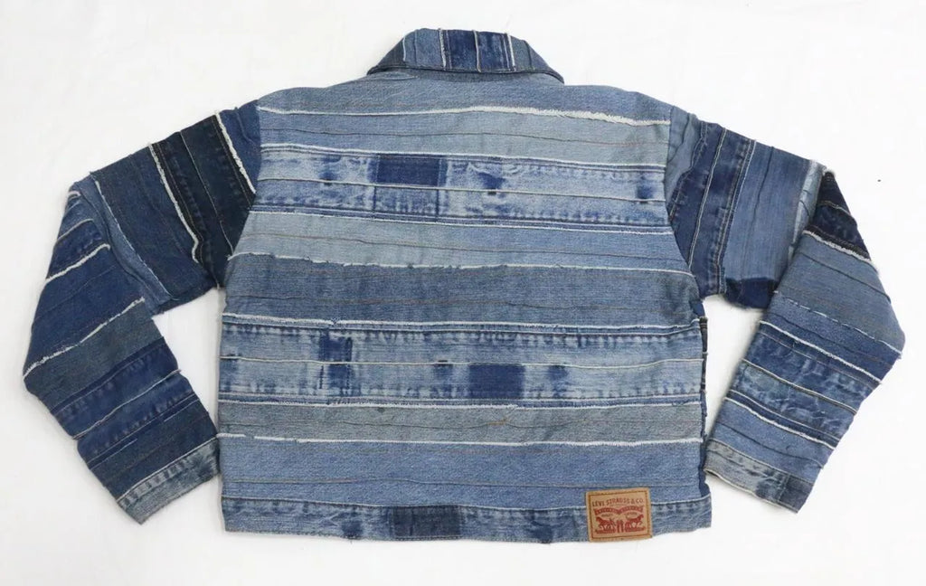 CR1534 Upcycled Denim Panel Jacket
