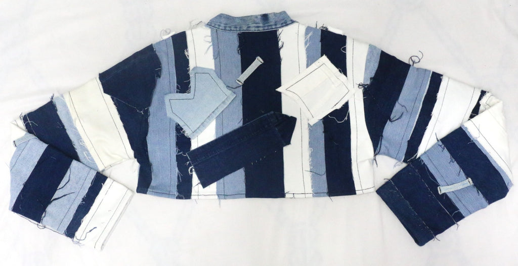 CR1878 UPCYCLED PATCHWORK BOLERO JACKET