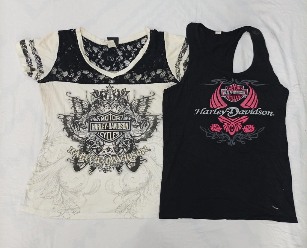 cr7964 Y2K Harley Davidson Baby Tees
