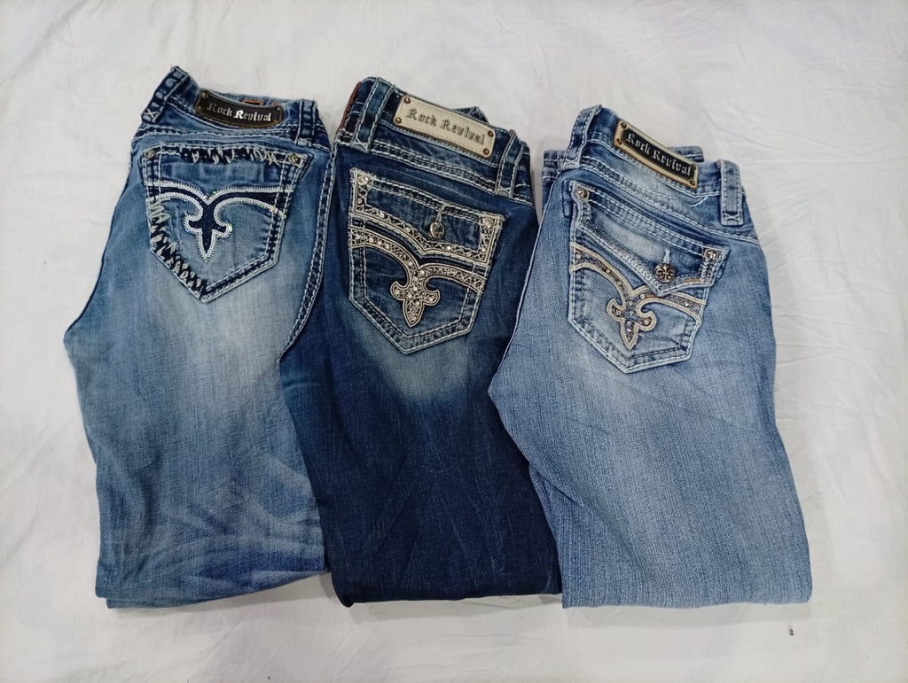 CR10317 Vintage Rock Revival Flare and Straight-Leg Jeans