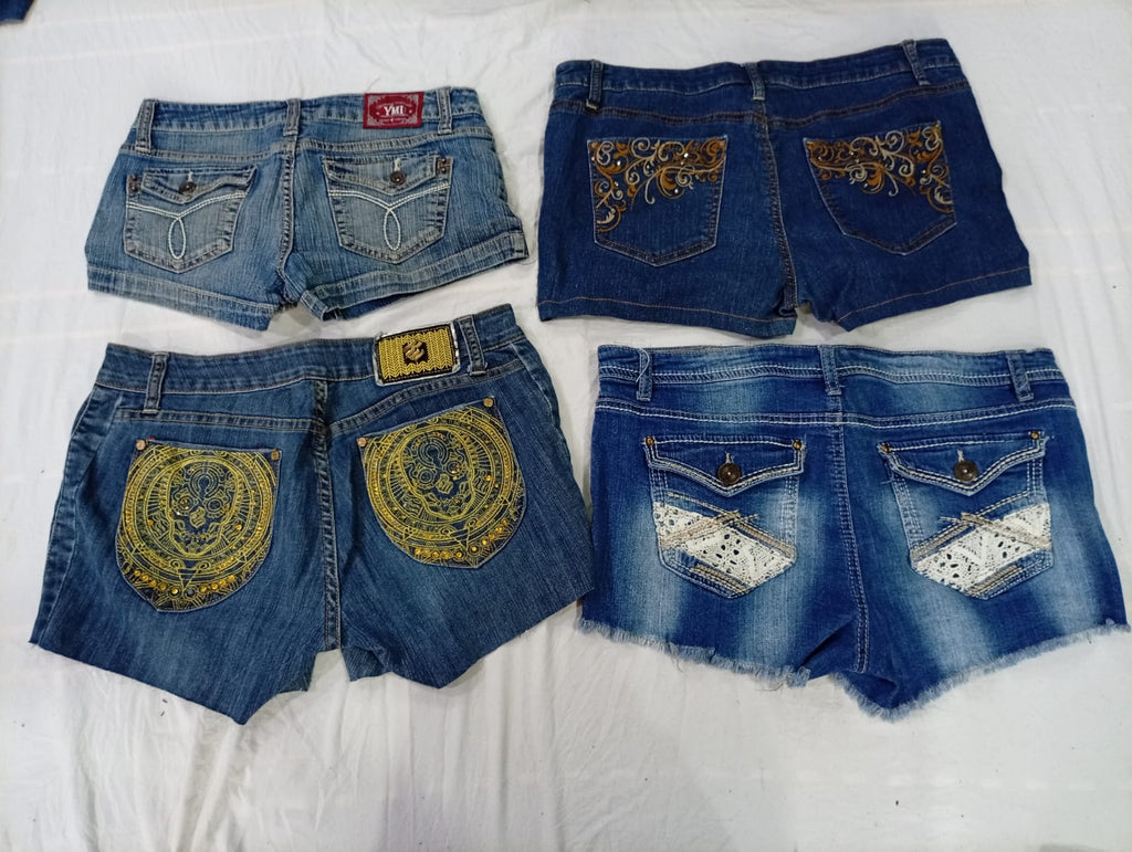 CR10866 Y2K Mini Denim Shorts