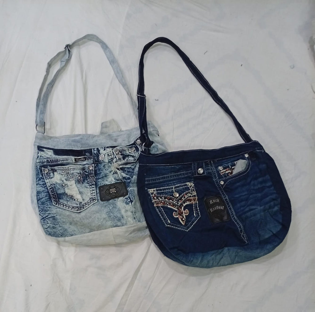 CR9178 UPCYCLED MISS ME & ROCK REVIVAL BAGS