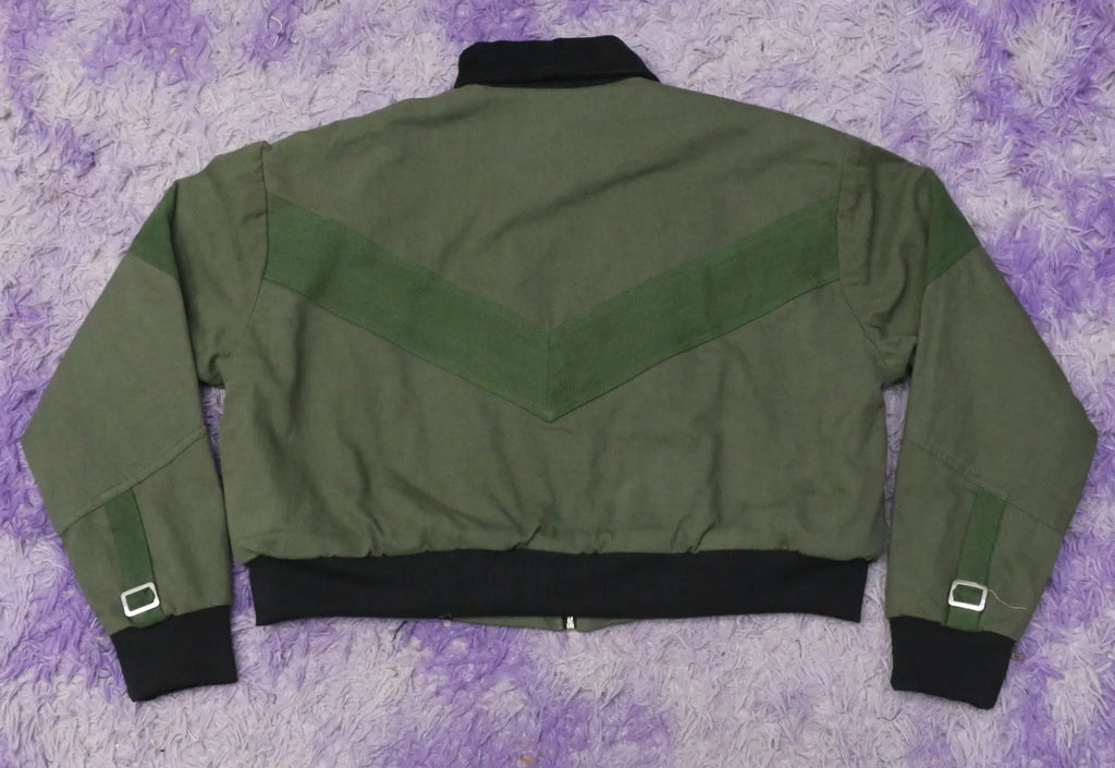 CR1486 Upcycled cropped workwear jacket