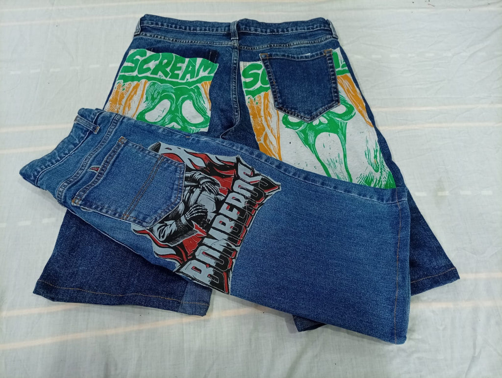CR10688 Upcycled Printed Shorts