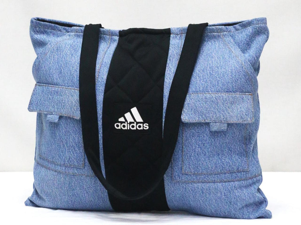 CR1812  UPCYCLED DENIM UTILITY TOTE BAG