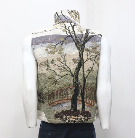 CR2082 Upcycled Tapestry Zip-Up Vest