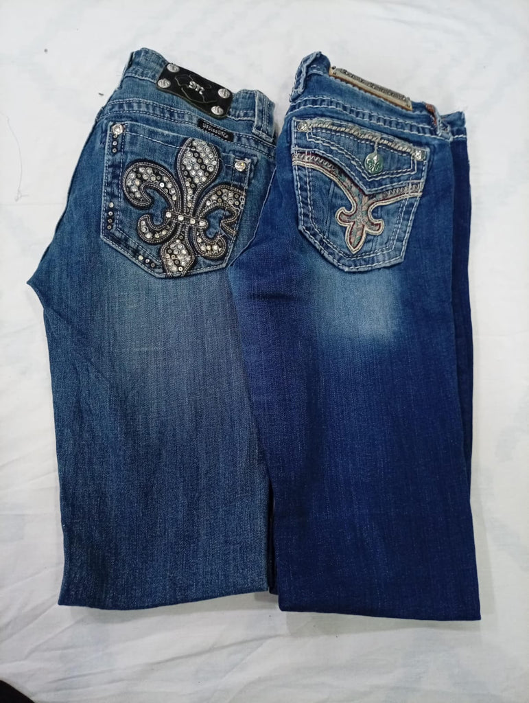 CR10182 Vintage Miss Me and Rock Revival Flare & Straight Jeans