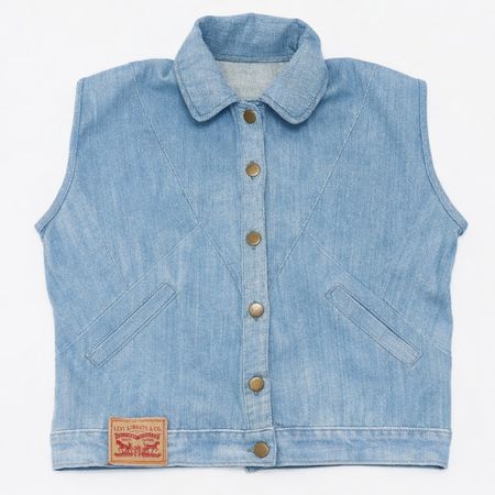 CR1939 Upcycled Classic Denim Utility Vest