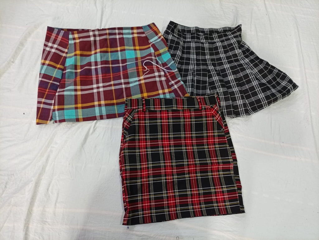 CR10823 Y2K Check Skirts